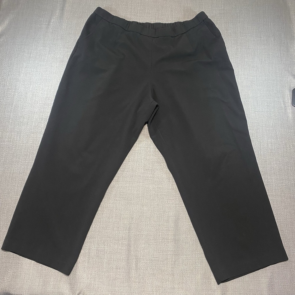 Briggs Women's Dress Pants Black Polyester Blend Pull On Size 22WP Pockets